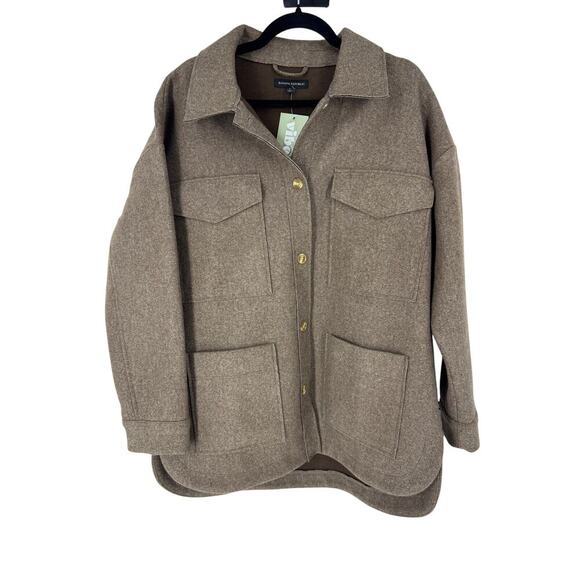 Banana Republic Ladies' Structured 4 Pocket Button Shacket Oversize Shirt jacket - Picture 2 of 4